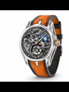 Invicta Celestial Naosia Mens Watch with Orange and Black Band 44.5mm